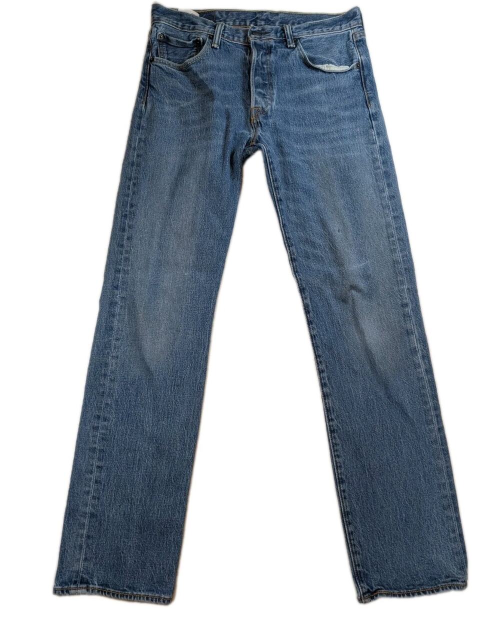 Levi's 501 Jeans Mens 31x32 Medium Wash Button Fly Straight Leg Denim Workwear